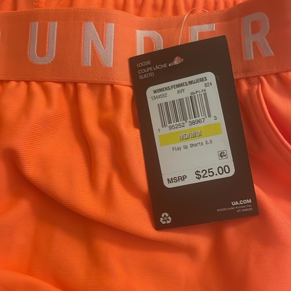 NWT Under Armor Neon Sport Shorts - Picture 8 of 8